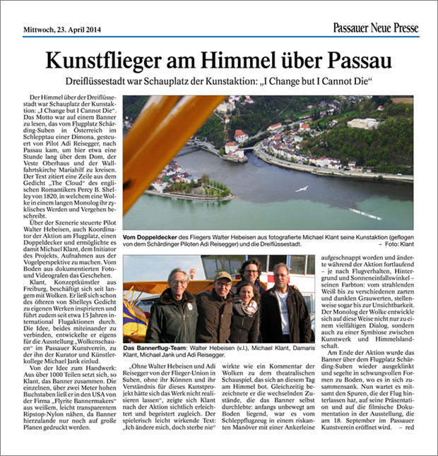 Artikel Kunstflieger über Passau PNP thumbnail
